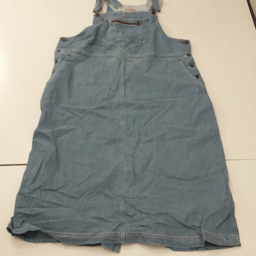 Denim 2x Overall Dress Jumper Eddie Bauer Looks Unworn 100% Cotton Great Quality - Picture 7 of 13